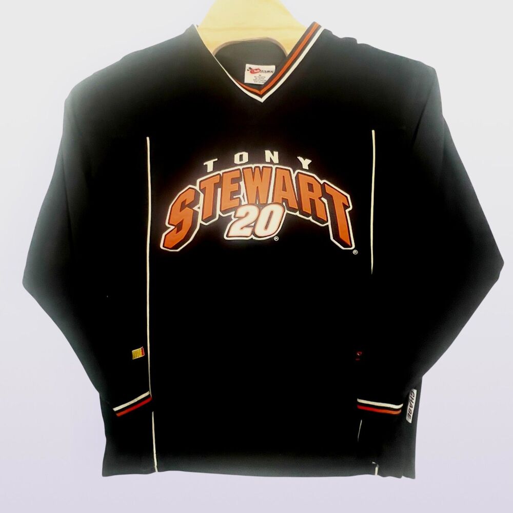 Tony Stewart #20 Vintage NASCAR Crewneck Sweatshirt Medium Chase Authentics